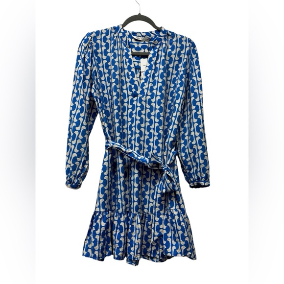 New! Zara The Paula long sleeve mini dress, v-neck, ruffled hem, size small - Picture 2 of 8